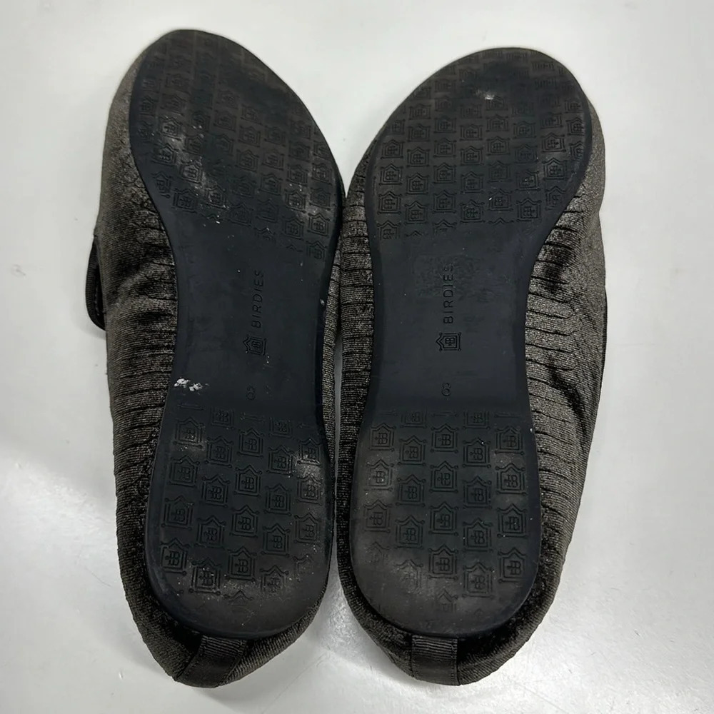 Birdies The Starling Loafers Slip On Shoes Python Snake Velvet Dark Gray Size 8 - Picture 7 of 9